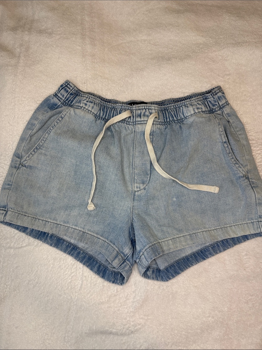 GAP Light Blue Denim Drawstring Casual Shorts